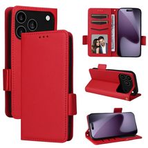 Generic case for iPhone 14 Plus (Color: Red) Leather Wallet Side Clip Ma... - $53.39
