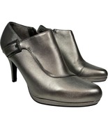 LifeStride X-Ecute Velocity with Memory Foam Zip-up Silver 3.75in heels ... - $25.65