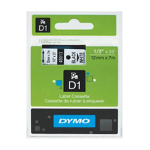 Dymo D1 Tape Label 12mmx7m - Black on White - £38.96 GBP