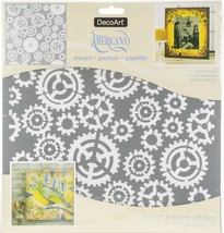 Americana Mixed Media Stencil Gears and Cogs - $605.11 MXN