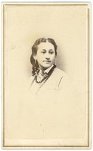 CIRCA 1870&#39;S CDV Young Woman Victorian Jewelry Dress Owen Fry Allentown, PA - £7.47 GBP