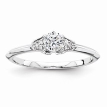 Sterling Silver Silvadium Genuine 1/4 Carat T.W. Diamond Engagement Ring... - £207.80 GBP