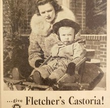 1947 Fletcher Castoria Infant Laxative Advertisement Medical Children DW... - $19.99