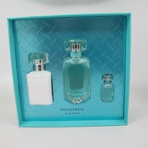 TIFFANY &amp; CO. 3 Pcs Set: 2.5 oz Eau de Parfum Spray, Mini &amp; 3.4 oz Lotion NIB - £100.33 GBP