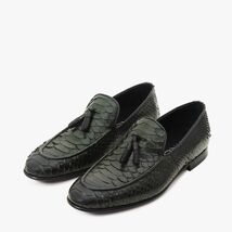 The Bethesda Green Pyhtn Skin Leather Tassel Loafer Men Shoe image 2