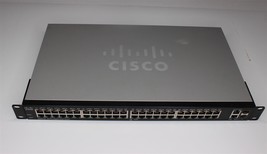 Cisco SG200-50 50-Port Gigabit Smart Switch W/ Rack Mount &amp; Power Cord - £34.77 GBP