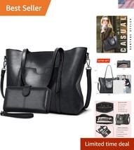 Elegant 2-in-1 Women&#39;s Large Tote Purse with Matching Wallet &amp; Adjustabl... - $43.50