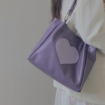 New Fashion Love Heart Shoulder Bag for Women Casual Large Capacity Ladies Tote  - £44.07 GBP