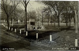 RPPC City Park, Elk Point, South Dakota, vintage postcard - £14.94 GBP