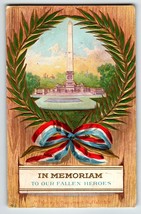 Memorial Decoration Day Postcard McKinleys Monument Fallen Heroes Nash Embossed - £7.44 GBP