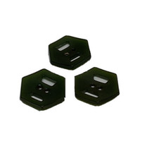 Lot 3 Green Hexagon Geometric Bakelite Buttons - £13.65 GBP