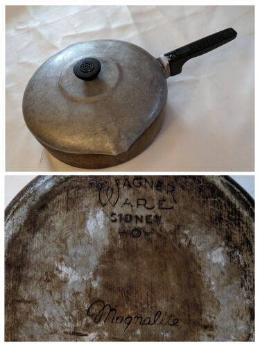 Wagner Ware Magnalite 4569 Deep Chicken Frying Pan Lid Aluminum 10.5 In USA - $108.86