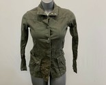 Stone Cargo Women&#39;s  Size 9 Jacket Green Long Sleeve Button Up Cotton Blend - $9.89