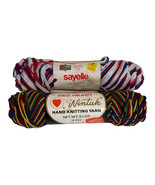 Vintage Red Heart Wintuk &amp; Sayelle Yarn Acrylic Ombre Mexicana &amp; USA Col... - $223.52 MXN