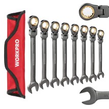 WORKPRO 8-piece Flex-Head Ratcheting Combination Wrench Set, SAE 5/16 - 3/4 in,  - £68.73 GBP