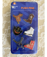Rare Salt Lake City 2002 Sealed 6 Push Pins Olympic Winter Games Pin Vintage - $33.80 CAD