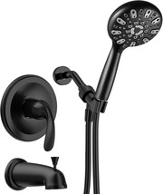 Wrisin Black Shower Faucet Set With Tub Spout (Valve Included), Black Sh... - $1,858.14 MXN