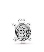 Authentic Pandora Charms 925 Sterling Silver ALE Turtle Clear Cubic Zirc... - £22.41 GBP