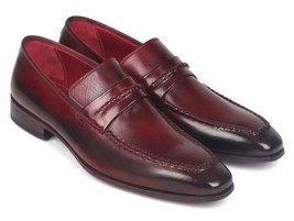 Paul Parkman Mens Shoes Loafers Bordeaux Leather Slip-On Handmade 068-BRD - £328.03 GBP