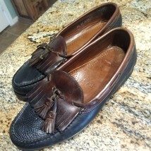 Allen Edmonds Nashua Mens Black Brown Leather Slip On Tassel Loafer Shoes 9.5 3E - £140.22 GBP