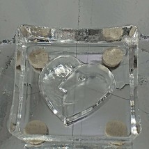 Koasta Boda Art Glss Love Square Days Dish or Candle Tray Crystal Swedish - £74.45 GBP