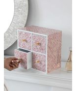 Pink Jewelry Organizer Box, Decorative 4-Drawer Makeup Storage Chest for... - €484,09 EUR