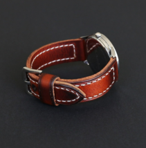 Handmade Leather Watch Strap, Leather Watch Band 18-26mm, Brown Two-Piec... - $65.00