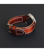 Handmade Leather Watch Strap, Leather Watch Band 18-26mm, Brown Two-Piece Strap  - $65.00