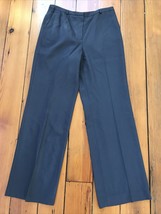 Talbots Gray Italian Wool Flat Front Slacks Dress Pants 8 30&quot;x33&quot; Made in Japan - £39.81 GBP