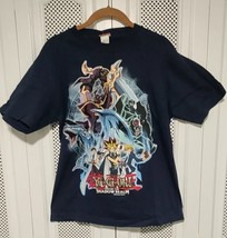 Yu-Gi-Oh Movie 1996 Shadow Realm Graphic Shirt Navy Youth Lge Vintage 90... - $16.38