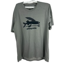 Patagonia Mens Grey XL Short-Sleeve Graphic Tee Shirt 100% Polyester - £17.89 GBP