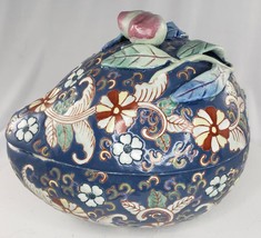 Vintage Chinese Famille Rose Porcelain Peach Box Porcelain - £131.89 GBP