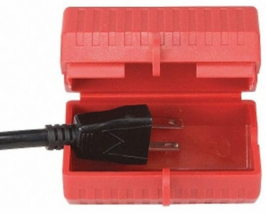 Plug Lockout AC Power Cord Safety Red Disable 1/2&quot; cord max Condor 48KV17 - $646.81 MXN