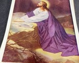 CHRIST AT GETHSEMANE 1925 WC Co Tyrone PA Beautiful VINTAGE RELIGIOUS PR... - £9.46 GBP