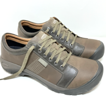 NICE Size 16 KEEN Austin Mens Shoes Brown Leather Outdoor Hiking Trail - $65.55