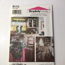 Simplicity 8106 Kitchen Essentials Tablecloth Curtain Apron Covers - $12.86