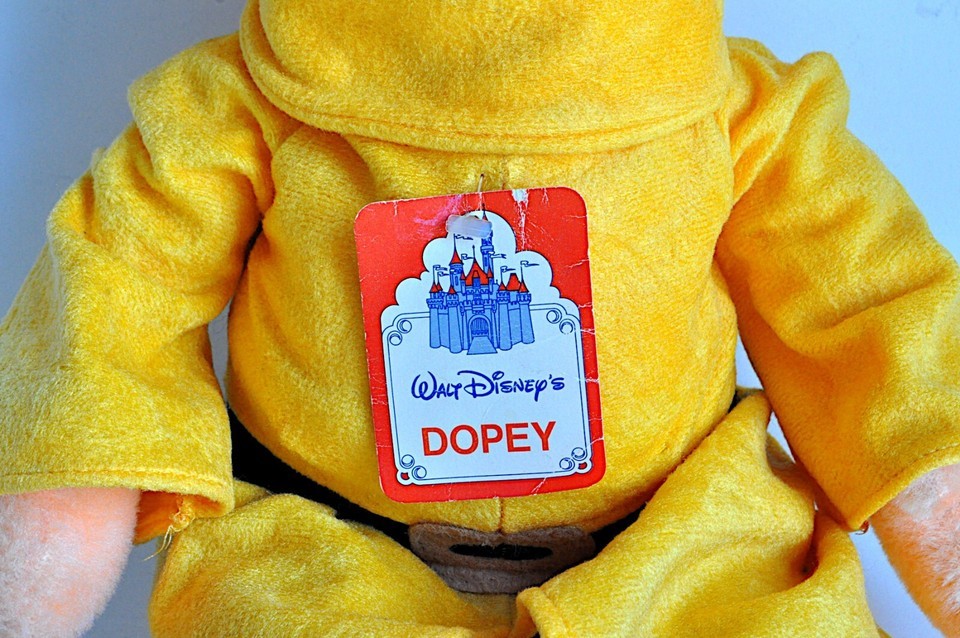 VTG Disneyland Disney World Large Dopey Plush Doll w Tag 70s USA Made 20" Parks Item image 6