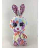 Ty Beanie Boos Bloomy 12&quot; Sparkly Polka Dot Bunny Plush Stuffed Toy with... - $20.19 CAD