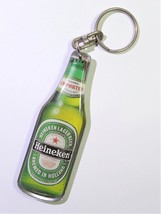 Heineken Beer Bottle Shaped Double Sided Acrylic Keychain Key Ring - New Unused - £12.49 GBP