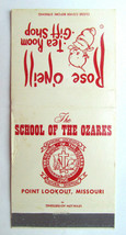 School of the Ozarks - Point Lookout, Missouri 30 Strike Matchbook Cover O&#39;Neill - £1.58 GBP