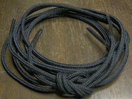 36&quot; inch Unwaxed Cotton BLACK rOund SHOE LACES 4 5 eyelet Golf Casual Dr... - £13.12 GBP