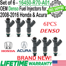 NEW OEM Denso 6Pcs Fuel Injectors for 2010, 2011, 2012, 2013 Acura ZDX 3.7L V6 - £195.21 GBP