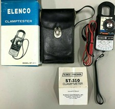 VINTAGE ELENCO ST-310 ANALOG CLAMPTESTER WITH LEADS, CASE, ORIGINAL BOX,... - $562.94 MXN