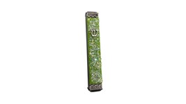 Sparkling Amazon Green Art Glass Mezuzah - Easy Mount Indoor or Outdoor - Weathe - £23.10 GBP