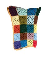 Roseanne Afghan Blanket 36x46 Crochet Granny Square - $580.89 MXN