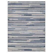 2&#39; X 4&#39; Blue Abstract Stain Resistant Indoor Outdoor Area Rug - £35.18 GBP