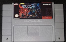 Contra 3 The Alien Wars SNES Video Game Cartridge Super Nintendo Tested Working - $20.49