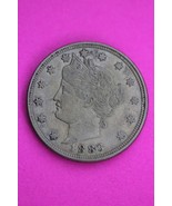 High Grade 1883 No Cents V Liberty Nickel Exact Coin Pictured Scarce Key... - $41.01 CAD
