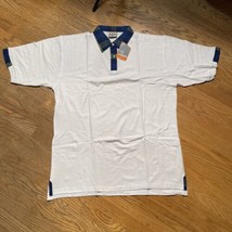 Empire Bigland Men&#39;s White Polo Plaid Collar Shirt Size 3XL NWT *Blemishes - £9.81 GBP