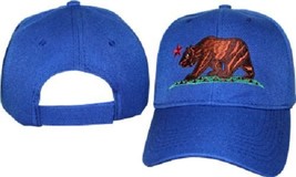 California Republic Bear Royal Blue Ball Cap Hat - £9.23 GBP